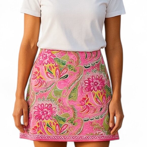 Island Republic Pink Floral Skirt Size 6 - Picture 1 of 8